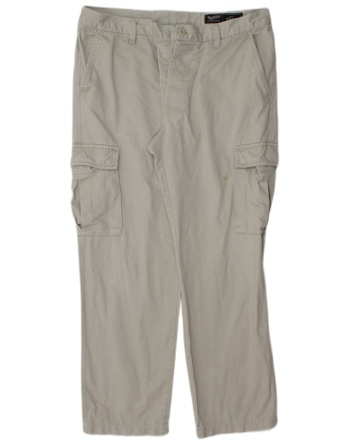 Pantaloni cargo dritti da uomo Gas W38 L30 in cotone grigio