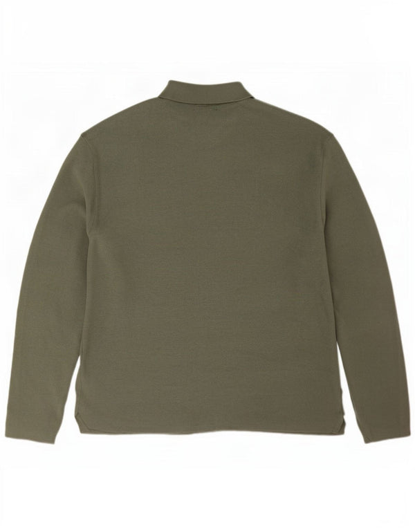 Maglione Zara da uomo con collo alto XL in viscosa kaki