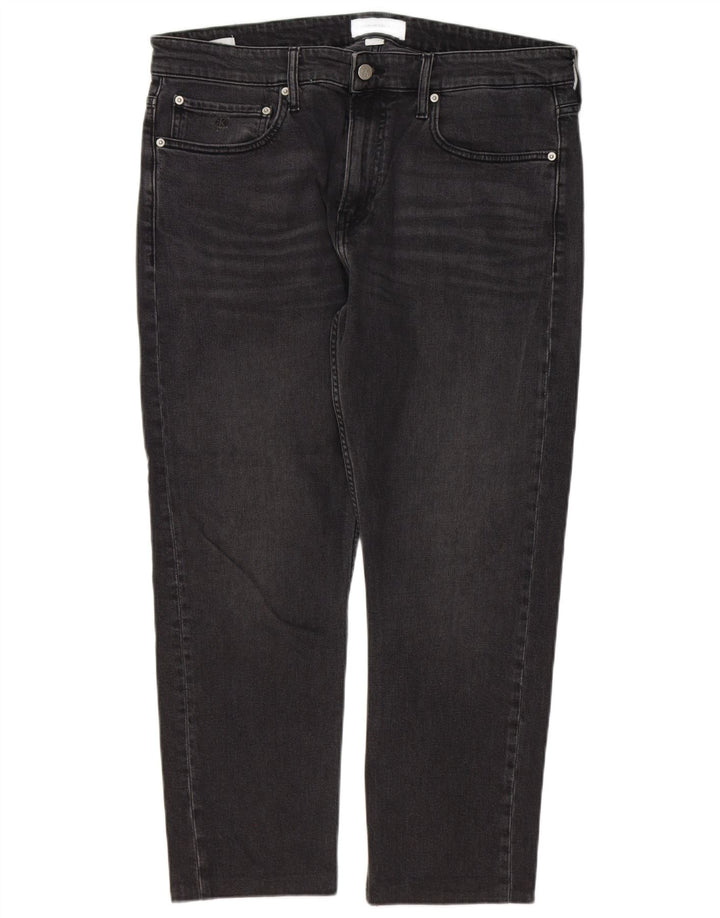 CALVIN KLEIN Mens Cropped Jeans W36 L26 Black