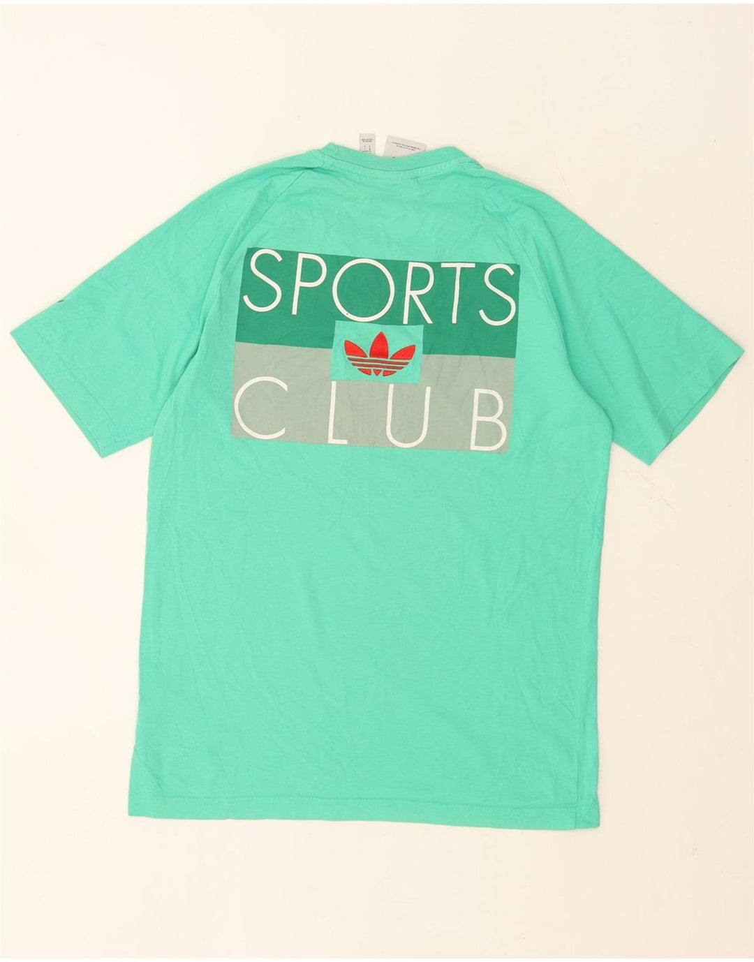 T-shirt grafica da uomo Adidas Top Small in cotone turchese