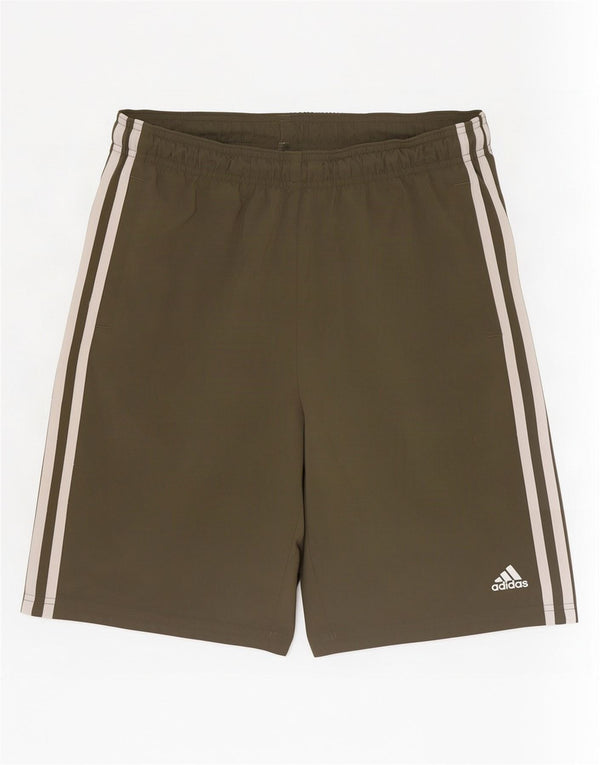Pantaloncini sportivi Adidas da ragazzo 13-14 anni in poliestere kaki