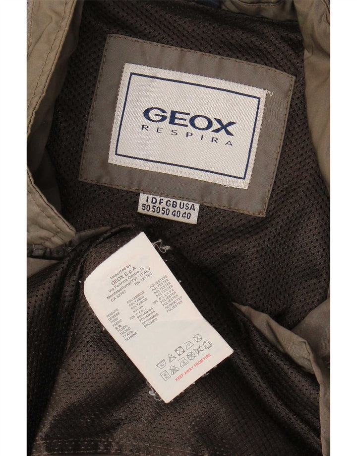 Geox Giacca da uomo Respira Utility UK 40 Large Poliestere kaki