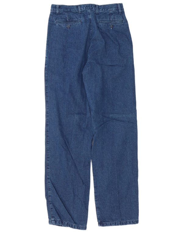 Jeans dritti da uomo con pegging del progetto europeo IT 46 piccolo W30 L34 cotone blu