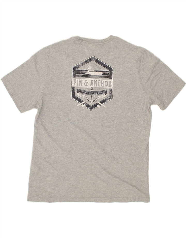 IZOD Mens Graphic T-Shirt Top XL Grey Cotton Vintage Izod and Second-Hand Izod from Messina Hembry 