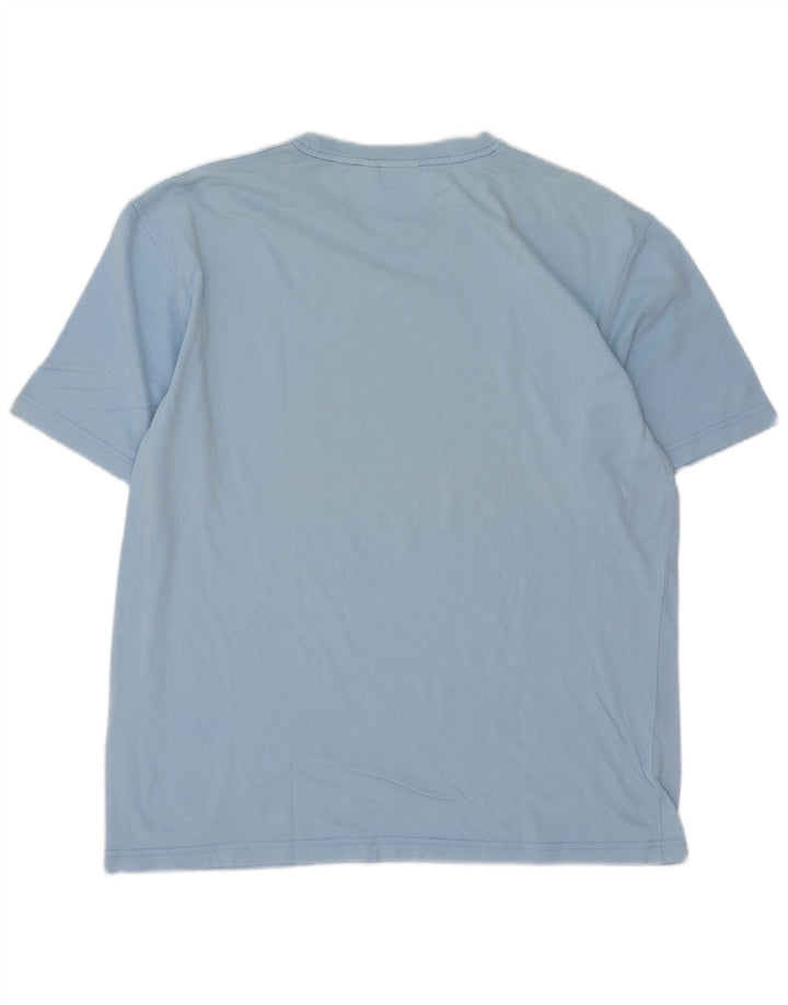 T-shirt grafica da uomo Ellesse Top grande in cotone blu