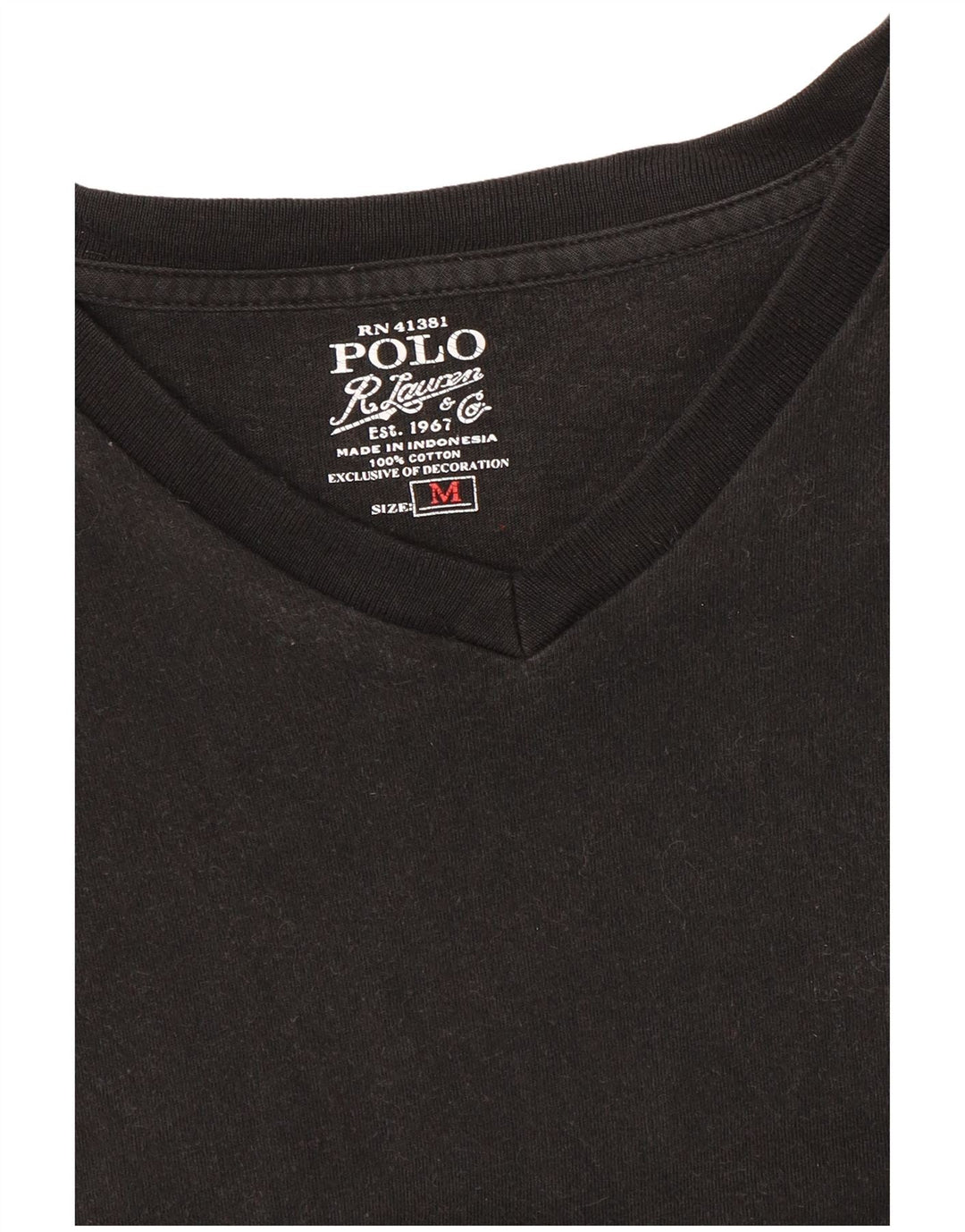 T-shirt da uomo Polo Ralph Lauren Top in cotone nero medio