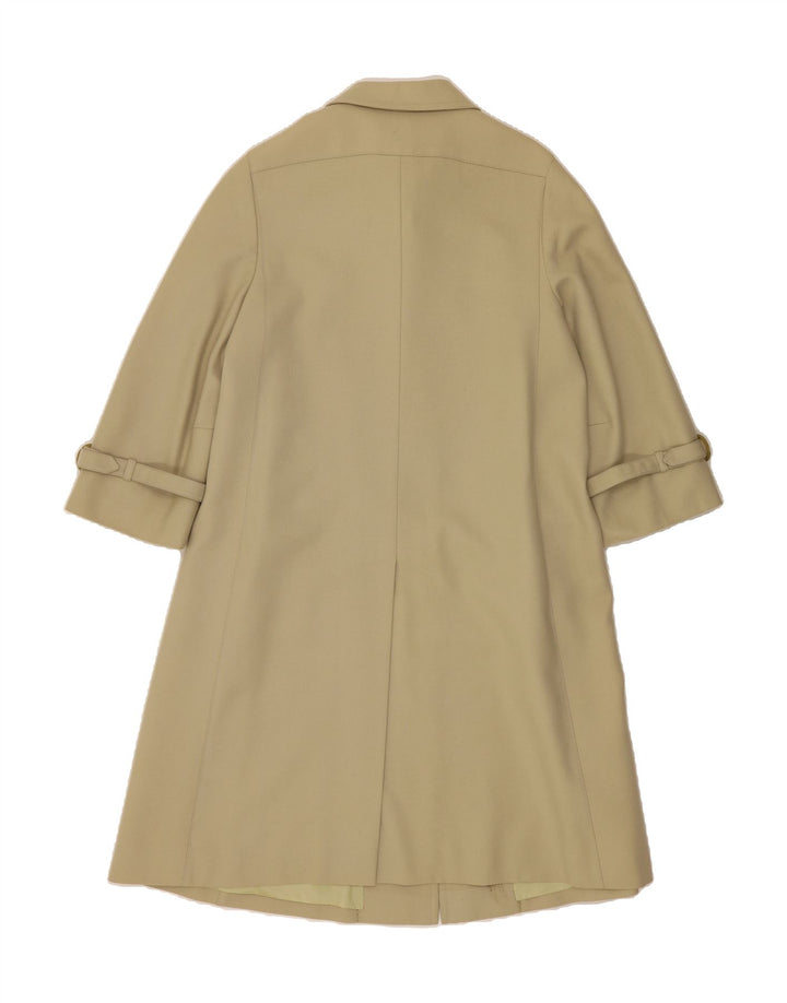 VINTAGE Womens Overcoat UK 16 Large Beige New Wool Vintage Vintage and Second-Hand Vintage from Messina Hembry 