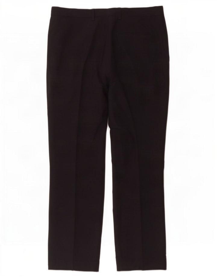 Pantaloni da abito vestibilità regolare Marks & Spencer da uomo W36 L33 poliestere blu navy