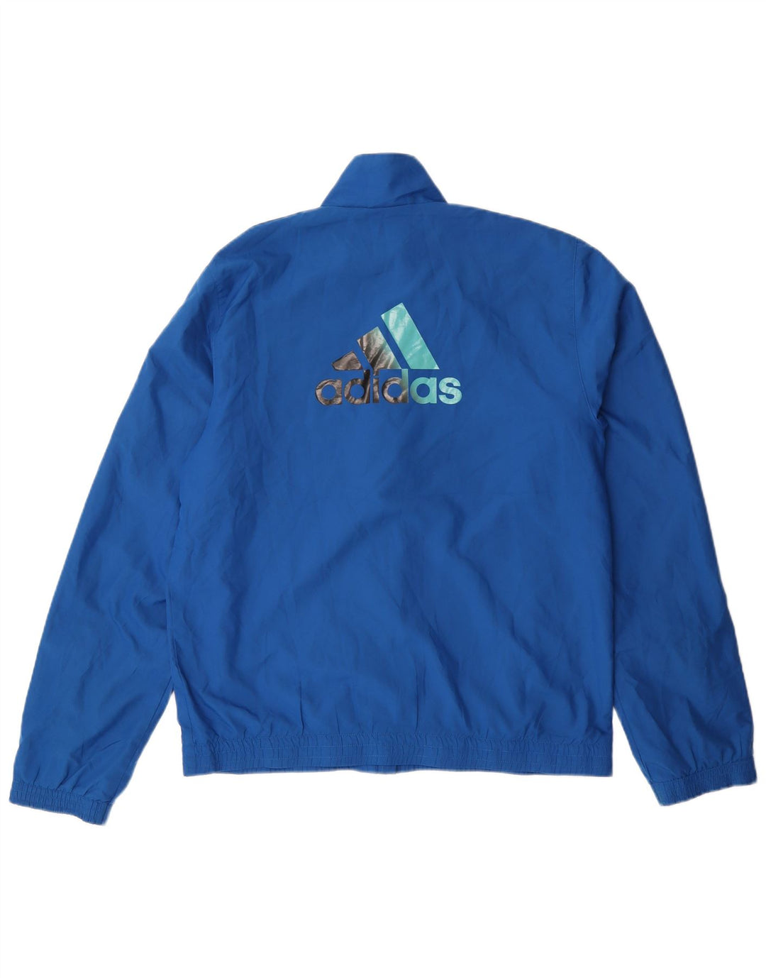 Giacca da ginnastica da uomo Adidas piccola in poliestere blu