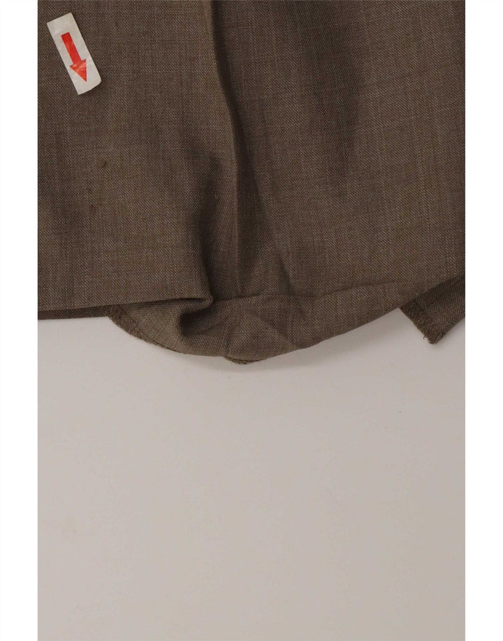 Pantaloni da abito dritti da uomo Marks & Spencer W36 L31 Poliestere beige