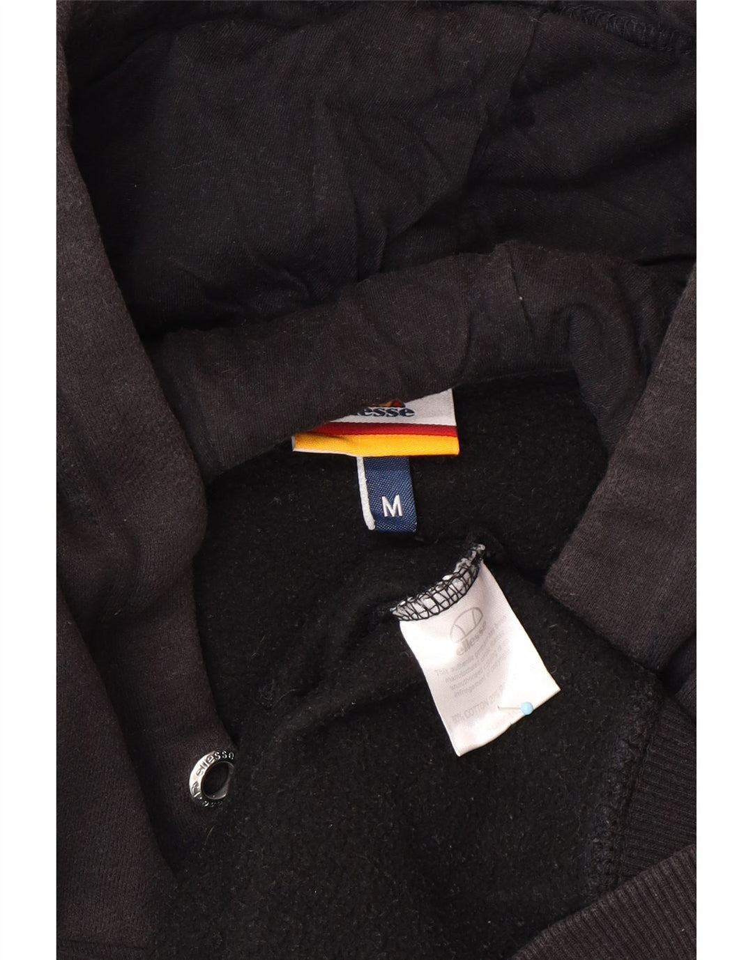 Maglione con cappuccio grafico da uomo ELLESSE in cotone nero medio