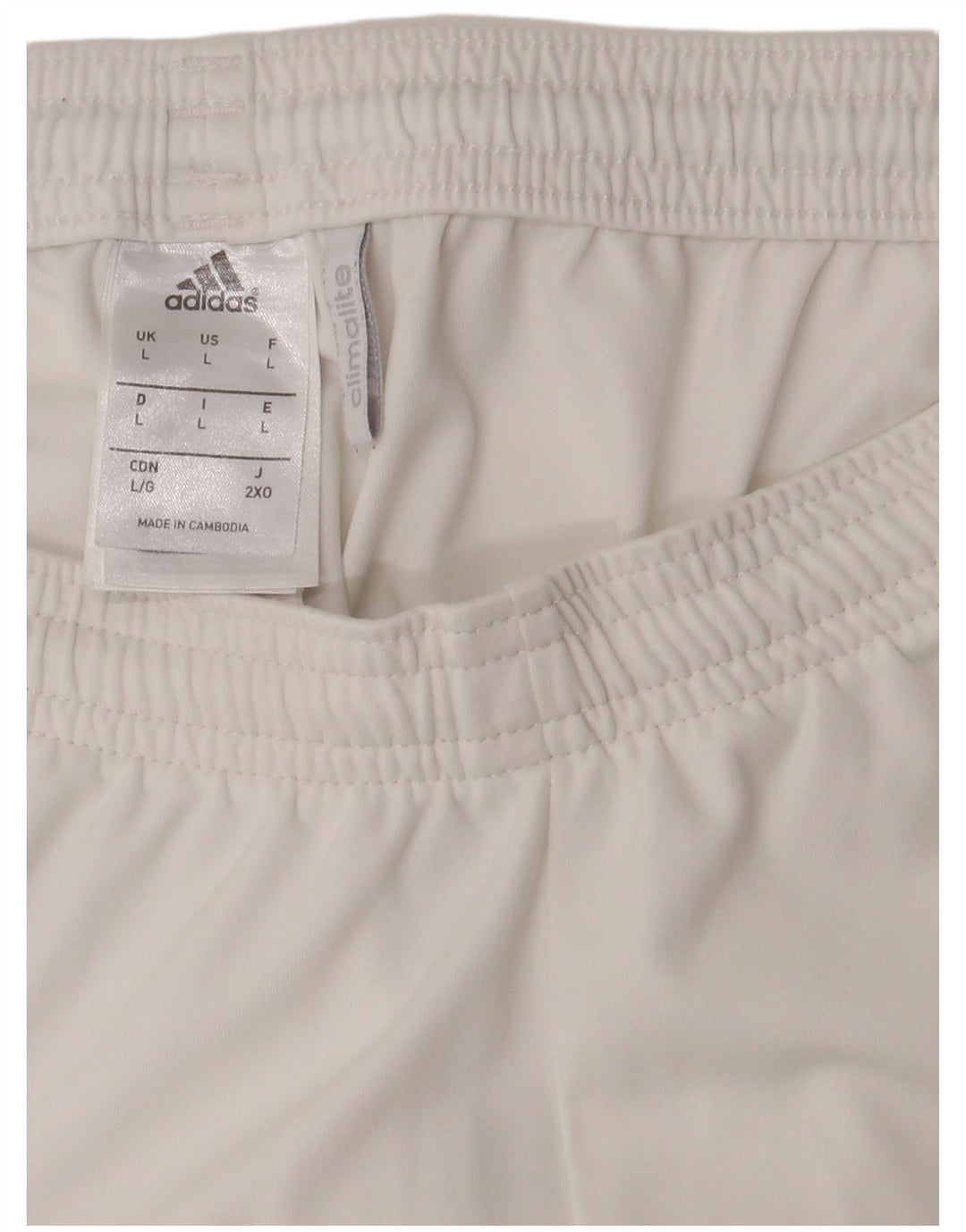 Pantaloncini sportivi ADIDAS Climalite da uomo, grandi, in poliestere bianco