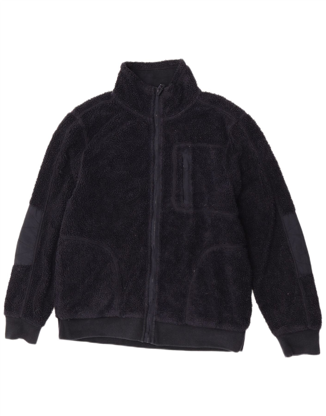 Giacca in pile da uomo Fat Face UK 38 poliestere medio blu navy