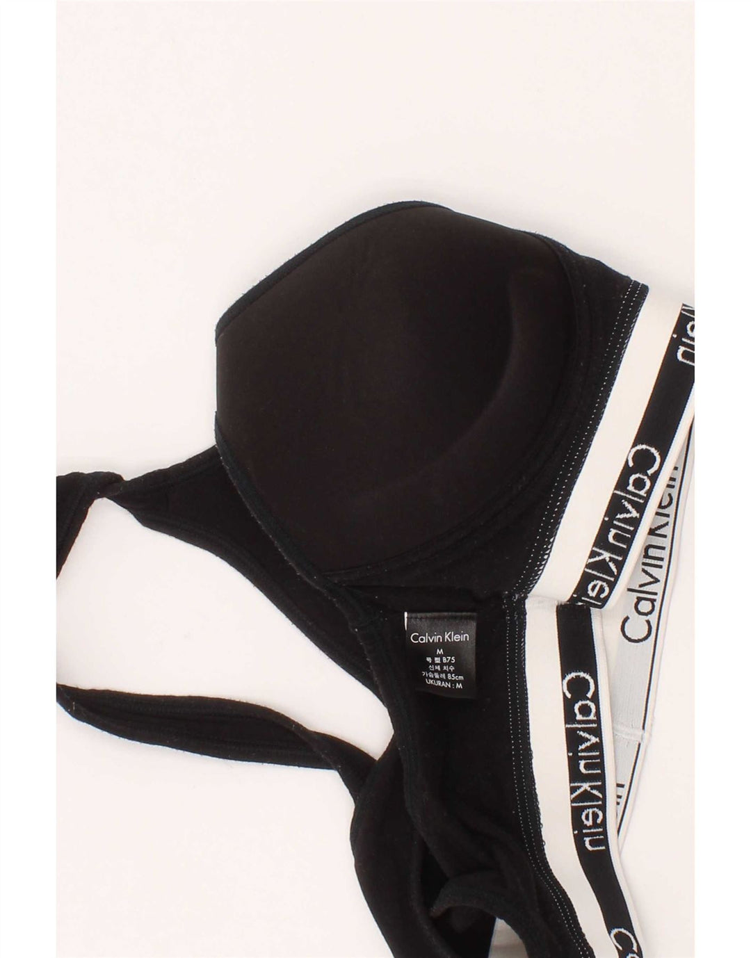 Reggiseno sportivo grafico da donna Calvin Klein Top medio nero sportivo