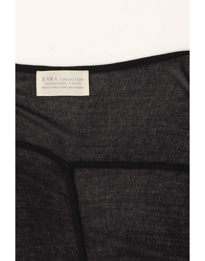 Maglione cardigan aperto oversize lungo da donna Zara UK 14 medio nero