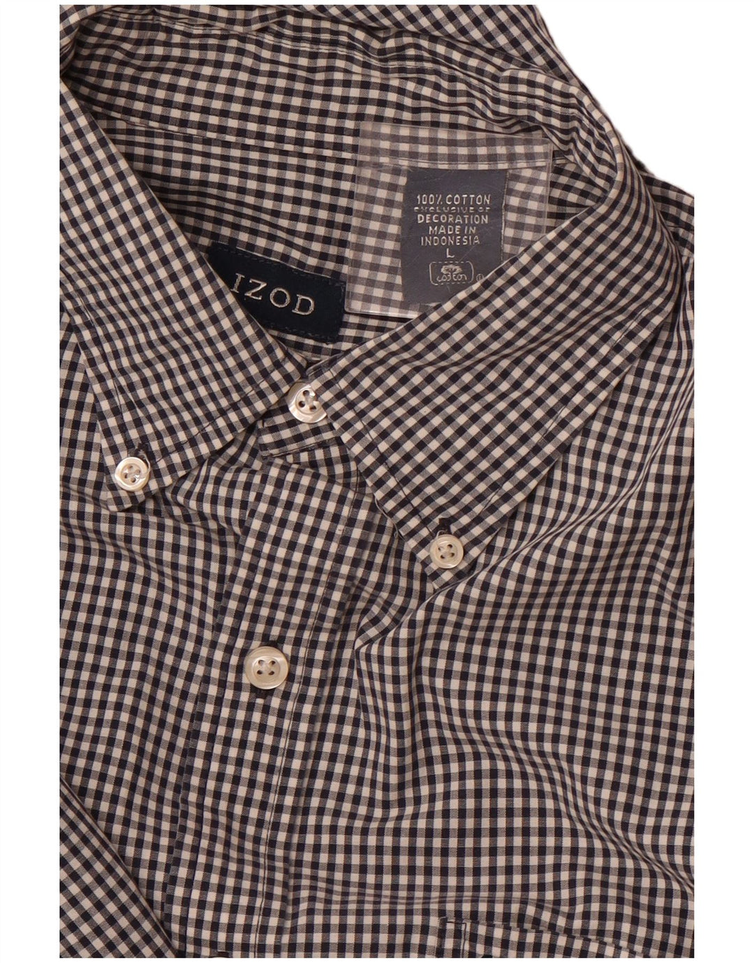 Camicia da uomo IZOD grande in cotone a quadretti blu navy