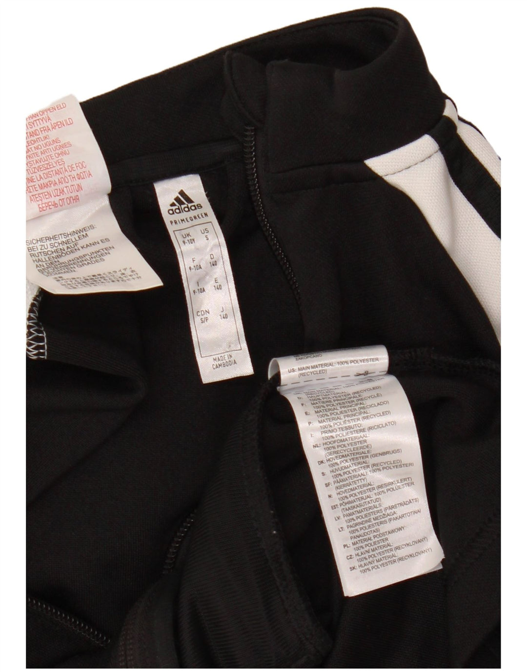 Giacca da ginnastica ADIDAS Primegreen Graphic da ragazzo 9-10 anni nera