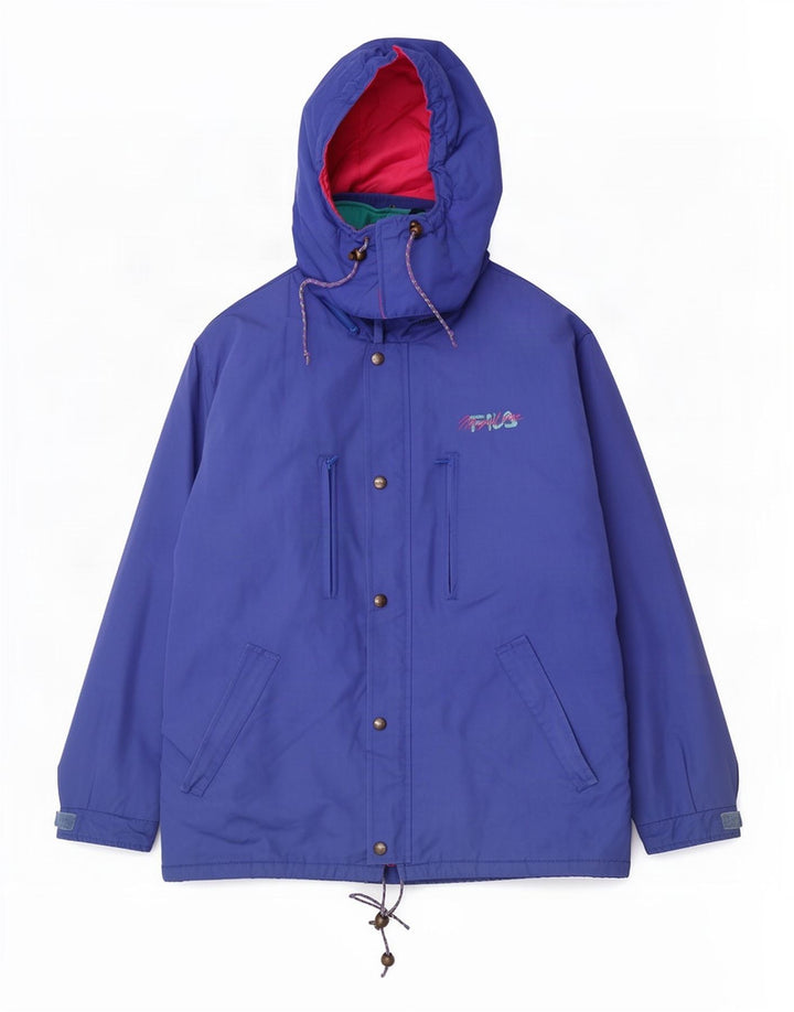 Giacca a vento con cappuccio da uomo Fila IT 52 2XL Poliestere color block blu