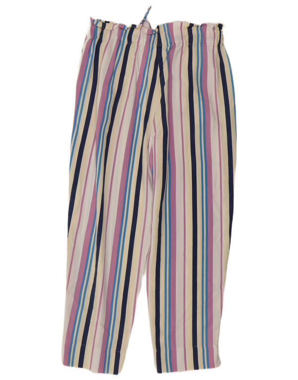 Pantaloni cropped da donna Benetton medi W30 L26 a righe multicolori