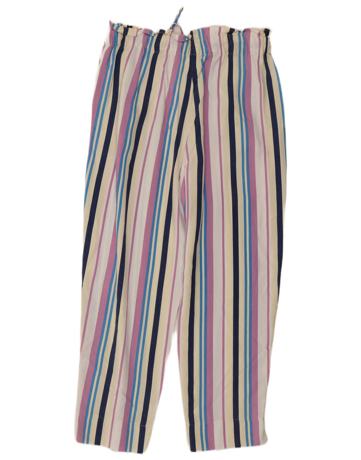 Pantaloni cropped da donna Benetton medi W30 L26 a righe multicolori
