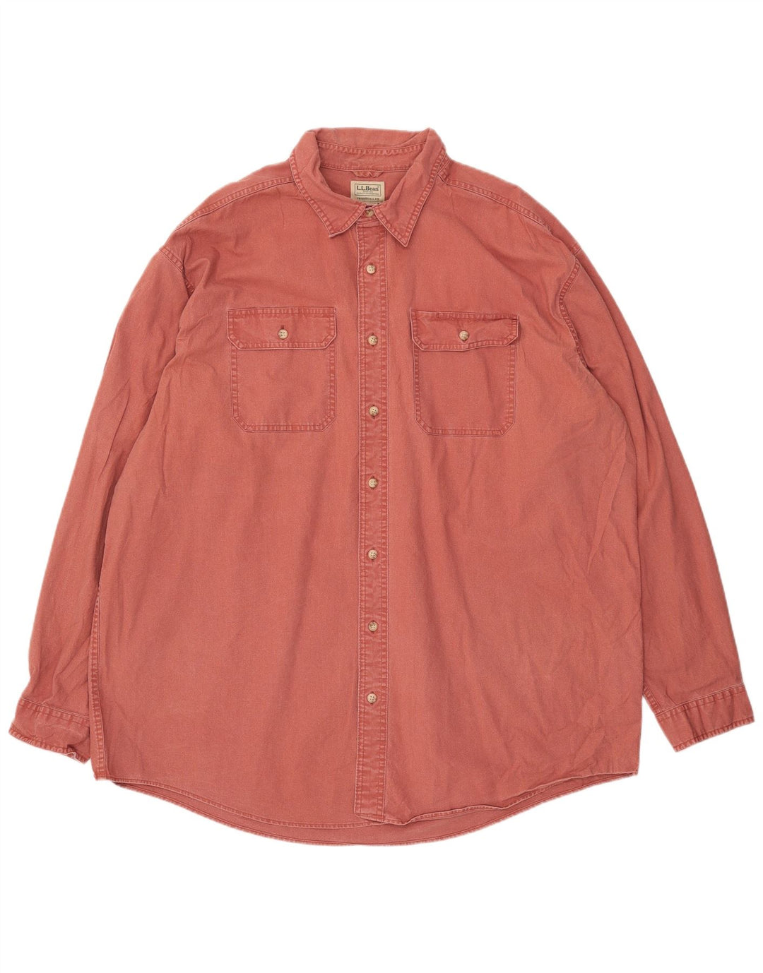 L.L.BEAN Camicia alta da uomo dal taglio tradizionale 2XL in cotone rosso