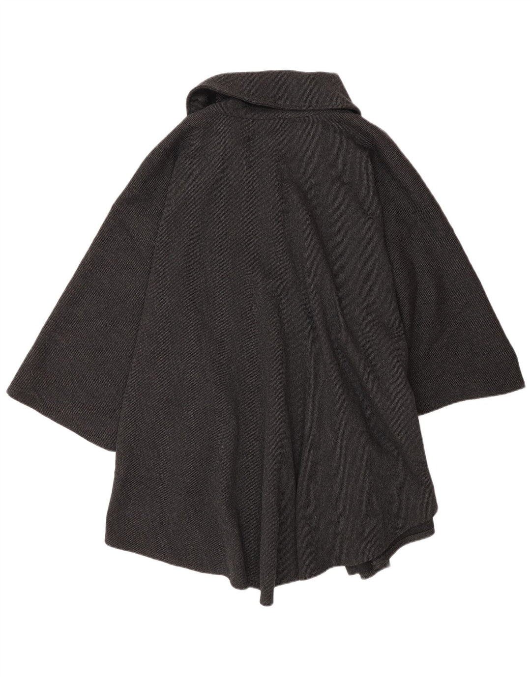 Cappotto a mantella da donna Francesca UK 14 Lana gessata grigio medio