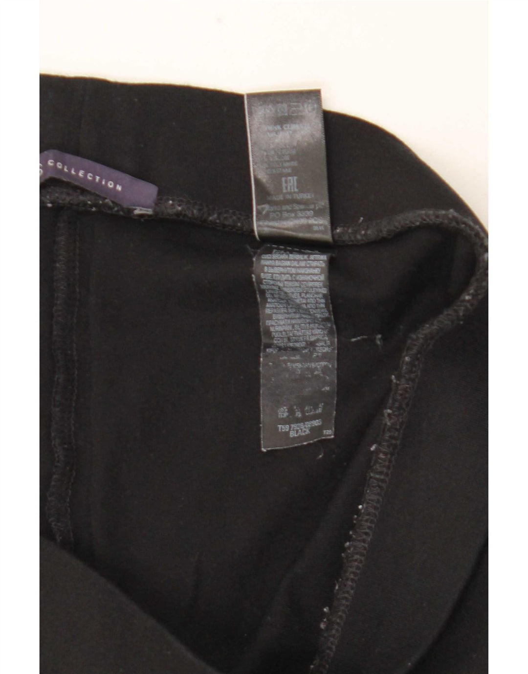 Leggings con staffa da donna Marks & Spencer UK 12 viscosa nera media