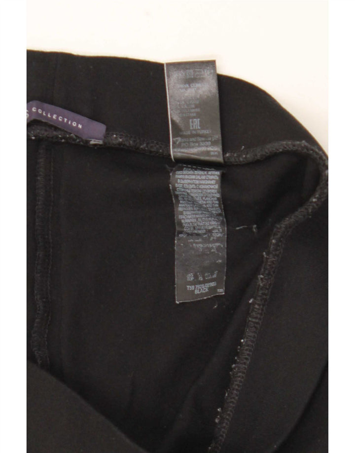 Leggings con staffa da donna Marks & Spencer UK 12 viscosa nera media