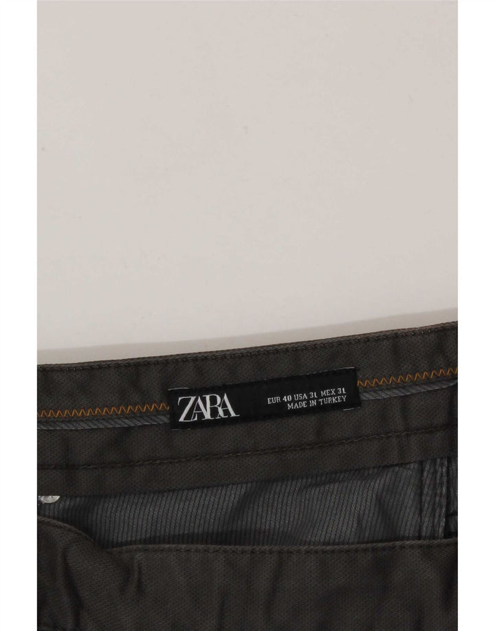 Pantaloni casual slim da uomo Zara EU 40 medi W31 L32 grigi