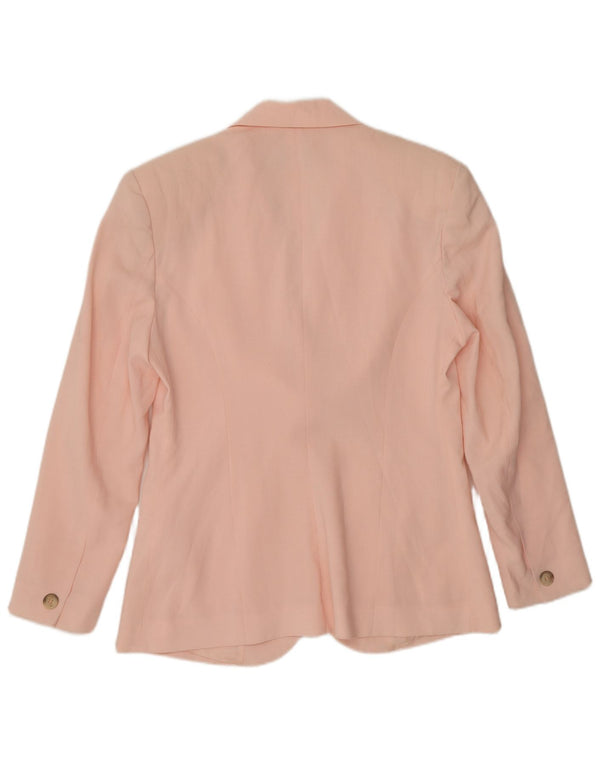 Giacca Blazer 3 Bottoni Benetton Donna IT 42 Lana Rosa Medio