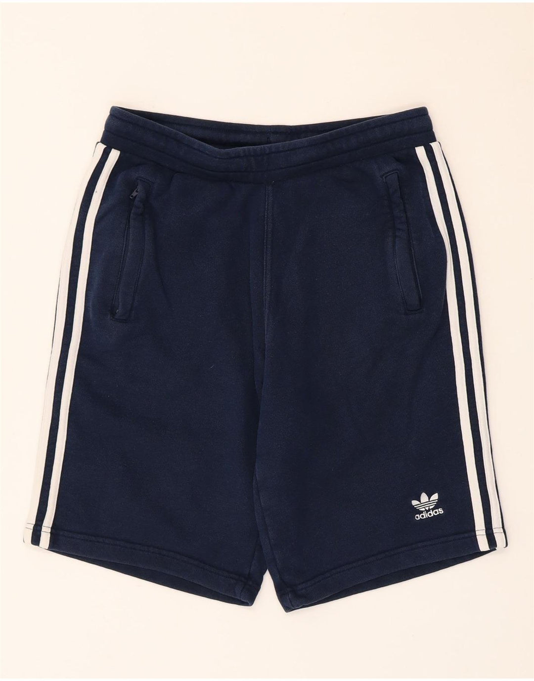 Pantaloncini sportivi da uomo Adidas piccoli in cotone blu navy