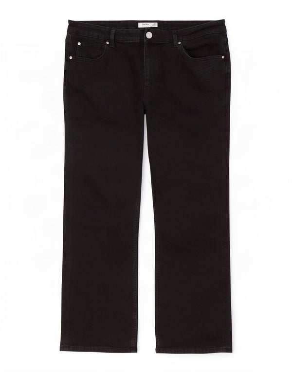 Marks & Spencer Donna The Eva Crop Bootcut Jeans UK 20 2XL W40 L27 Nero