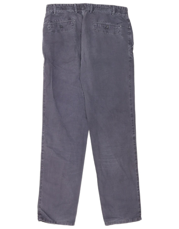 Pantaloni chino dritti da uomo Massimo Dutti EU 44 Large W32 L34 Blu Navy