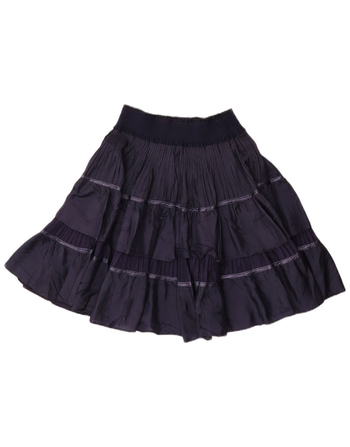 Gonna a strati vintage da donna W30 blu navy medio