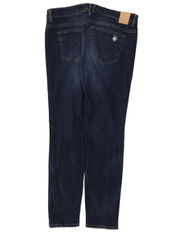 Jeans skinny effetto invecchiato Zara da donna EU 42 Large W32 L28 Blu