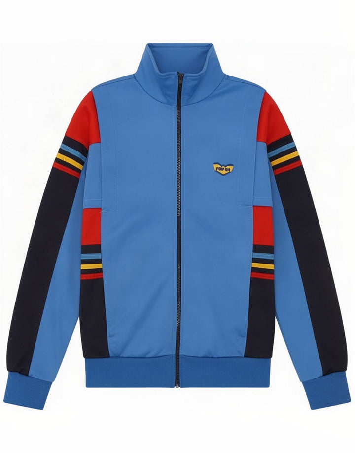 POP 84 Giacca da tuta da uomo piccola blu Colourblock