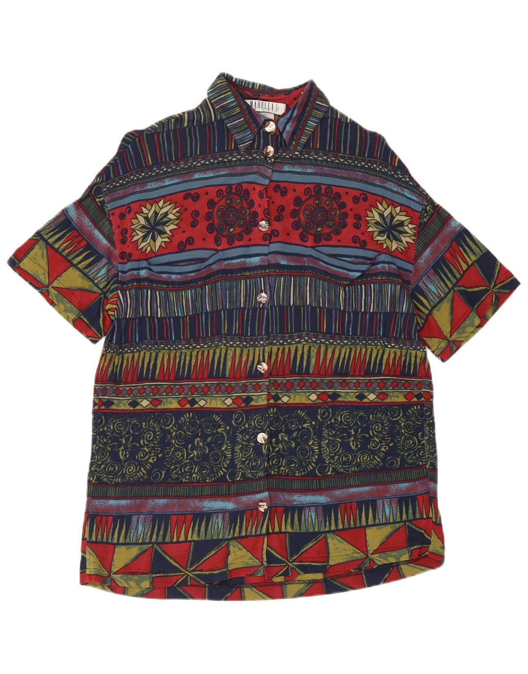 Camicetta da donna Marella UK 14 Medium multicolore geometrica