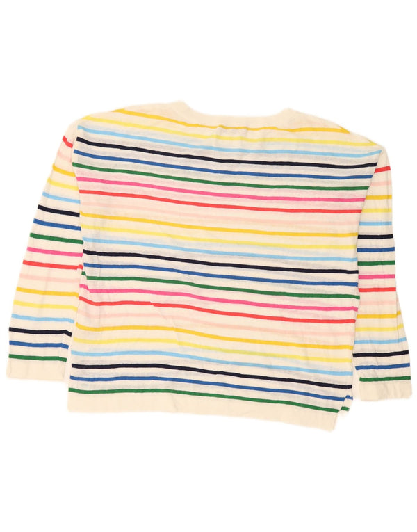 Maglione da donna con scollo a barca Hobbs UK 14 a righe multicolori medie
