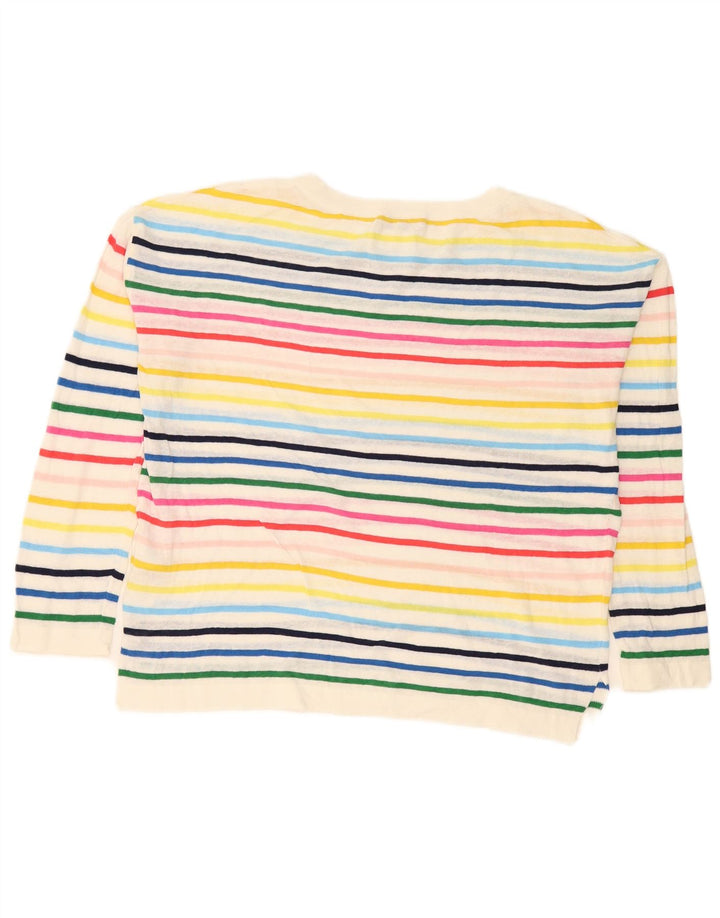 Maglione da donna con scollo a barca Hobbs UK 14 a righe multicolori medie