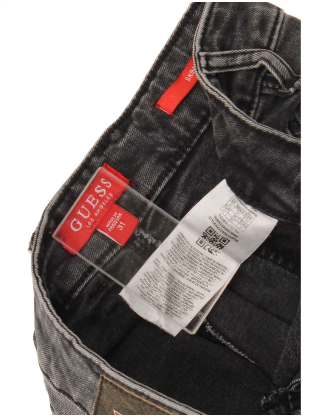 Jeans skinny da uomo Guess W31 L31 cotone grigio