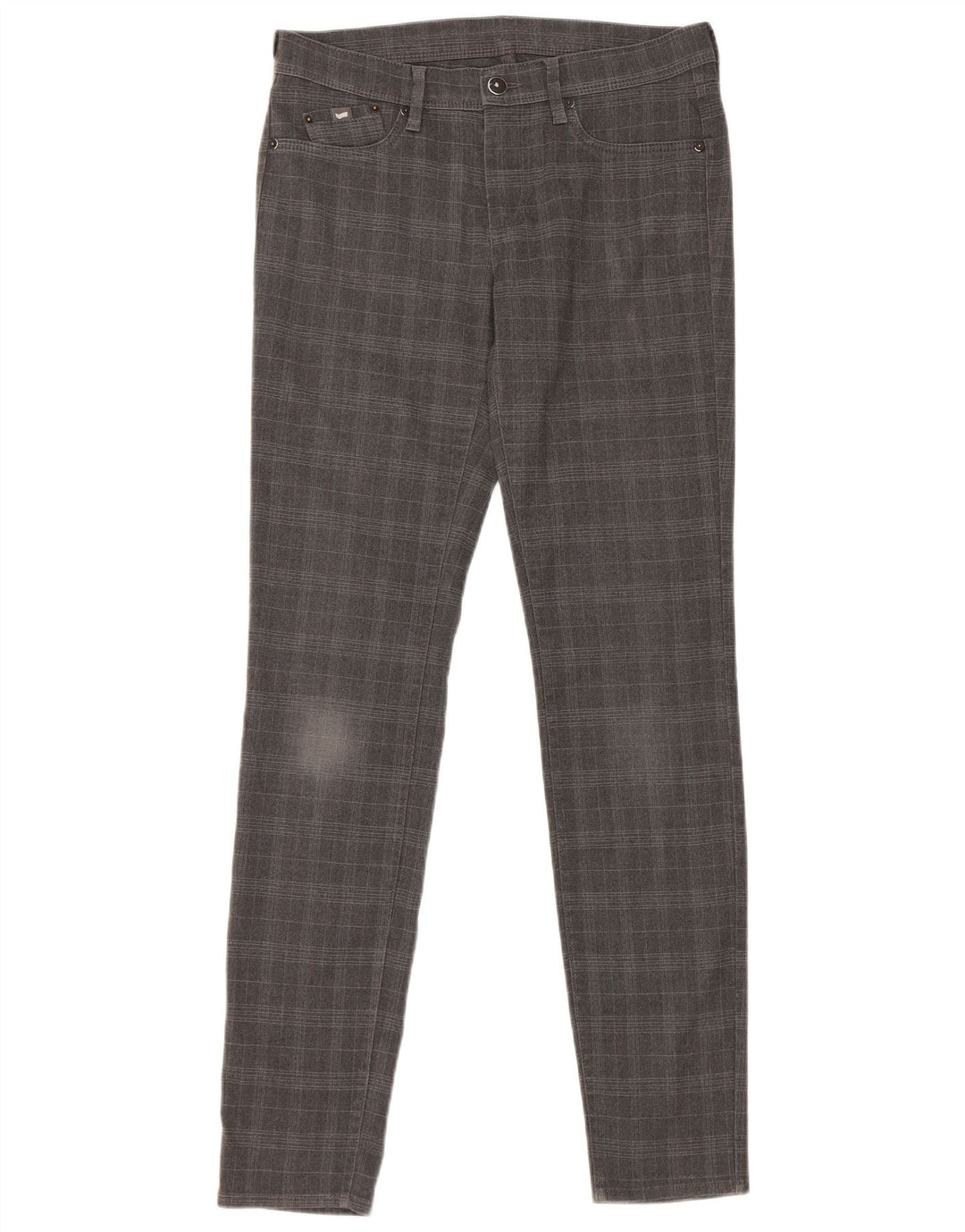 Pantaloni casual slim da donna Gas W28 L32 poliestere a quadri grigi