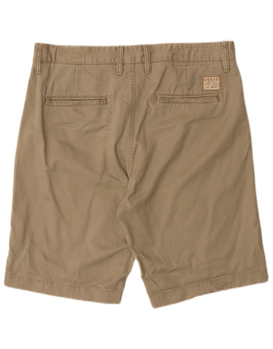 Pantaloncini chino da uomo Guess W33 in cotone beige medio