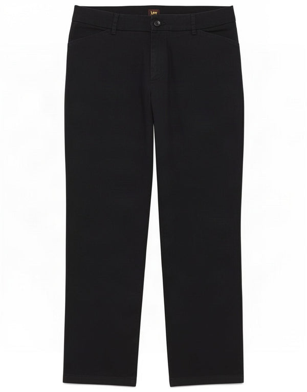 Pantaloni casual a vita alta da donna Lee US 12 Large W32 L29 Blu navy