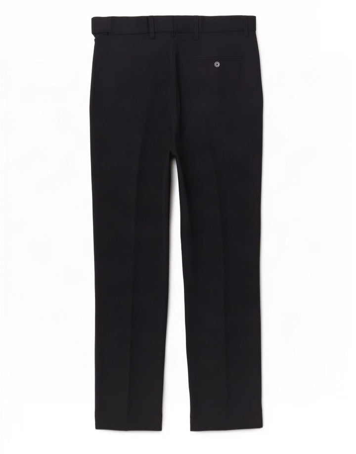 Pantaloni da abito vestibilità regolare Marks & Spencer da uomo W34 L31 poliestere blu navy