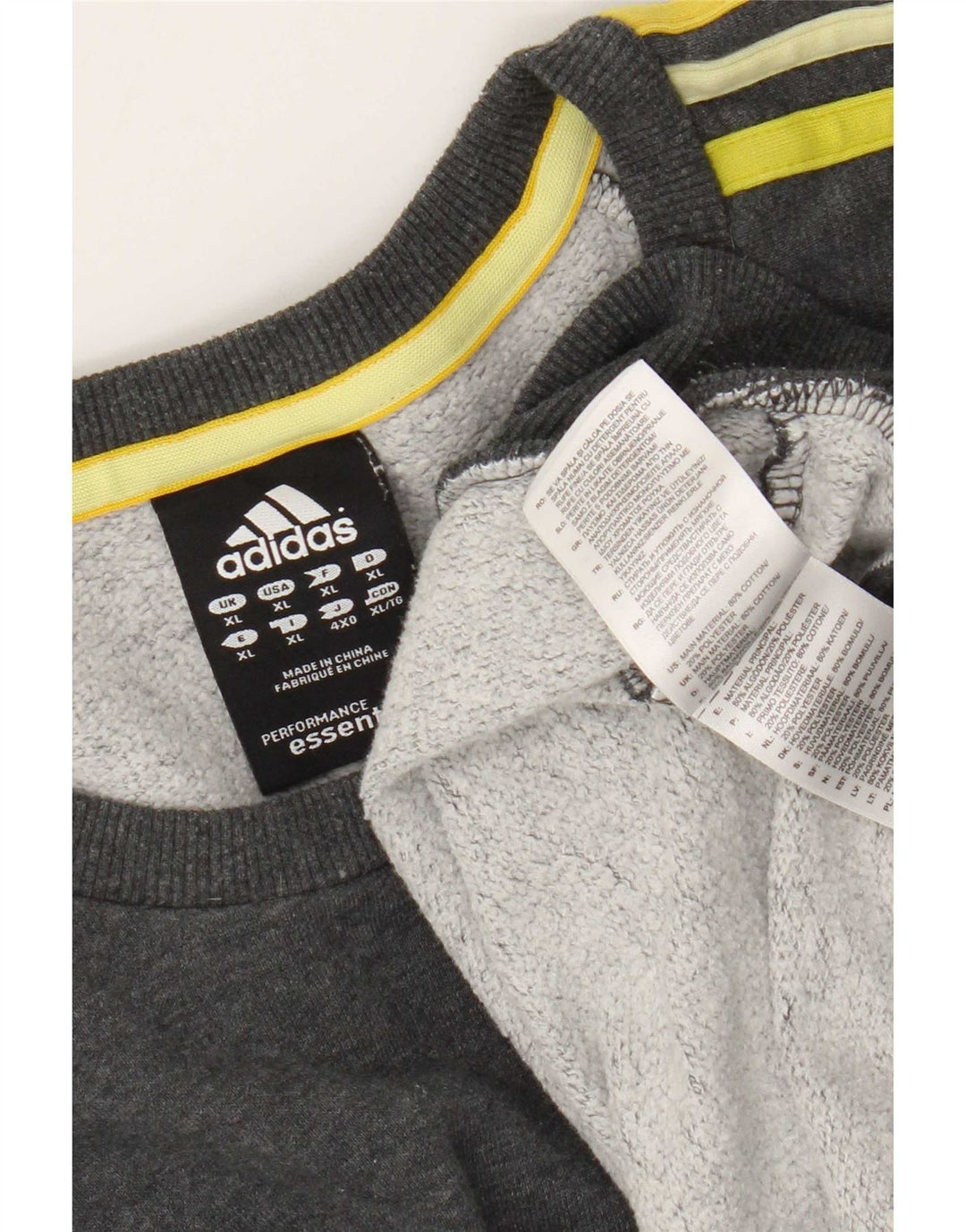 Felpa Adidas Uomo Maglione XL Grigio Cotone