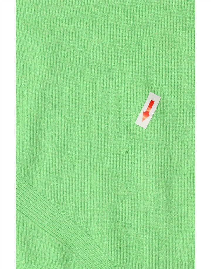 Maglione maglione con scollo a V da donna Marks & Spencer UK 16 grande viscosa verde