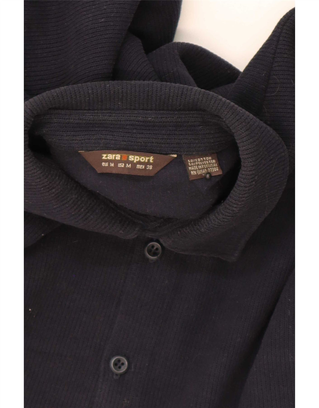 Camicia overshirt da uomo Zara in cotone blu navy medio