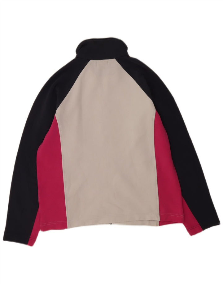 Giacca da tuta da donna Kappa UK 14 Poliestere color block bianco medio