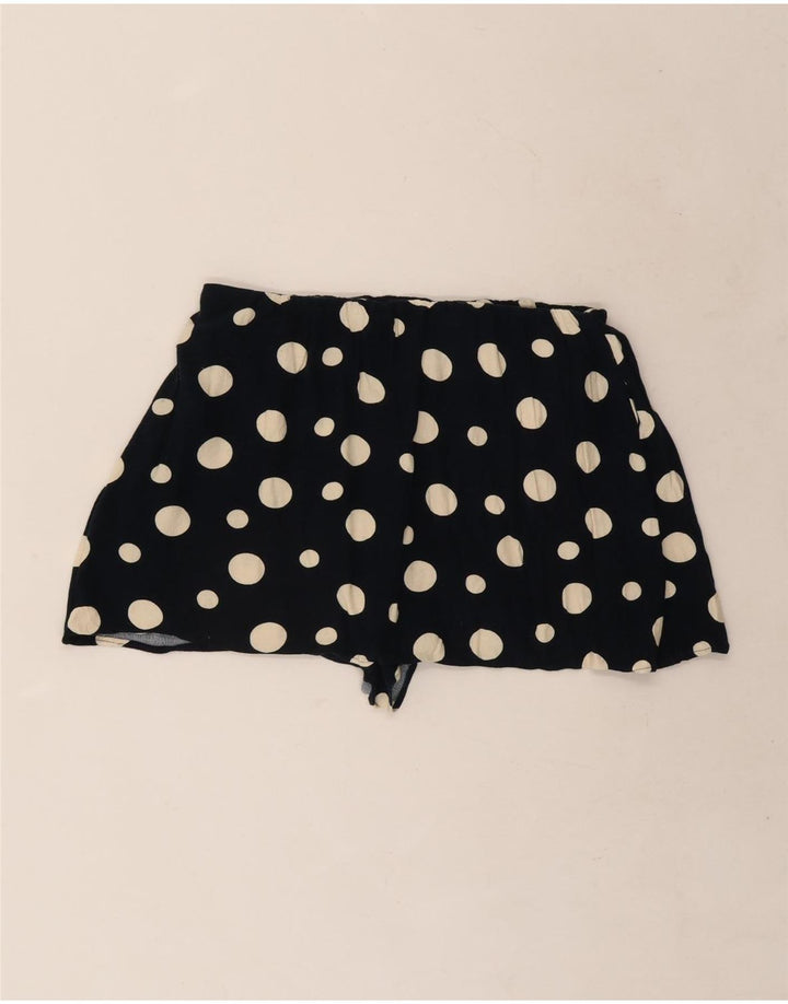 Pantaloncini casual da donna Zara grandi W32 in viscosa nera a pois