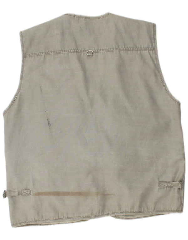 Gilet da uomo vintage UK 42 XL in cotone grigio